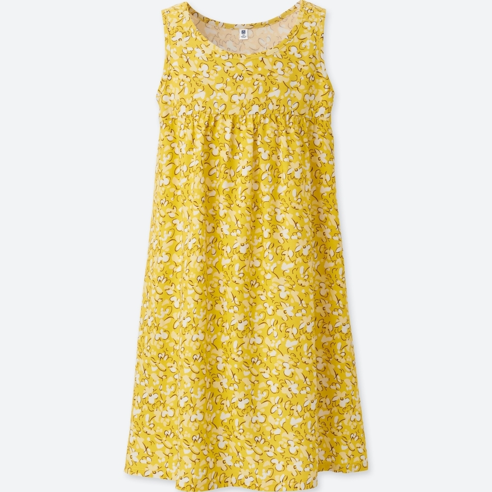 New Girl Yellow Floral Dress 100% Rayon Size 13